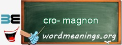 WordMeaning blackboard for cro-magnon